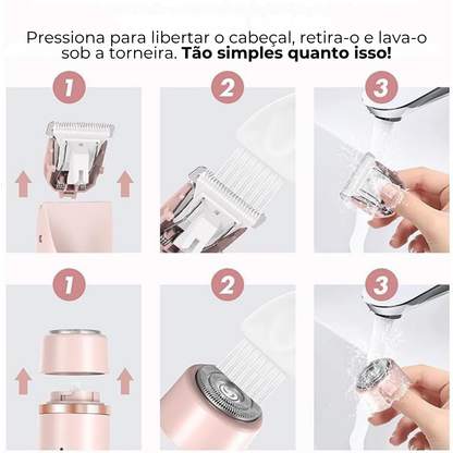 SilkyDuo| Depiladora 2 em 1 para Corpo e Rosto